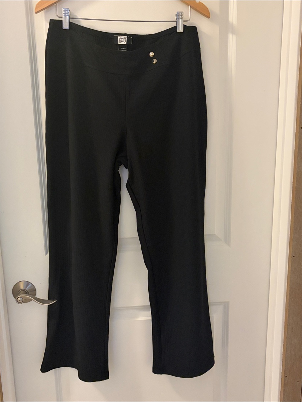 Studio 1940 Black Wide-Leg Pants